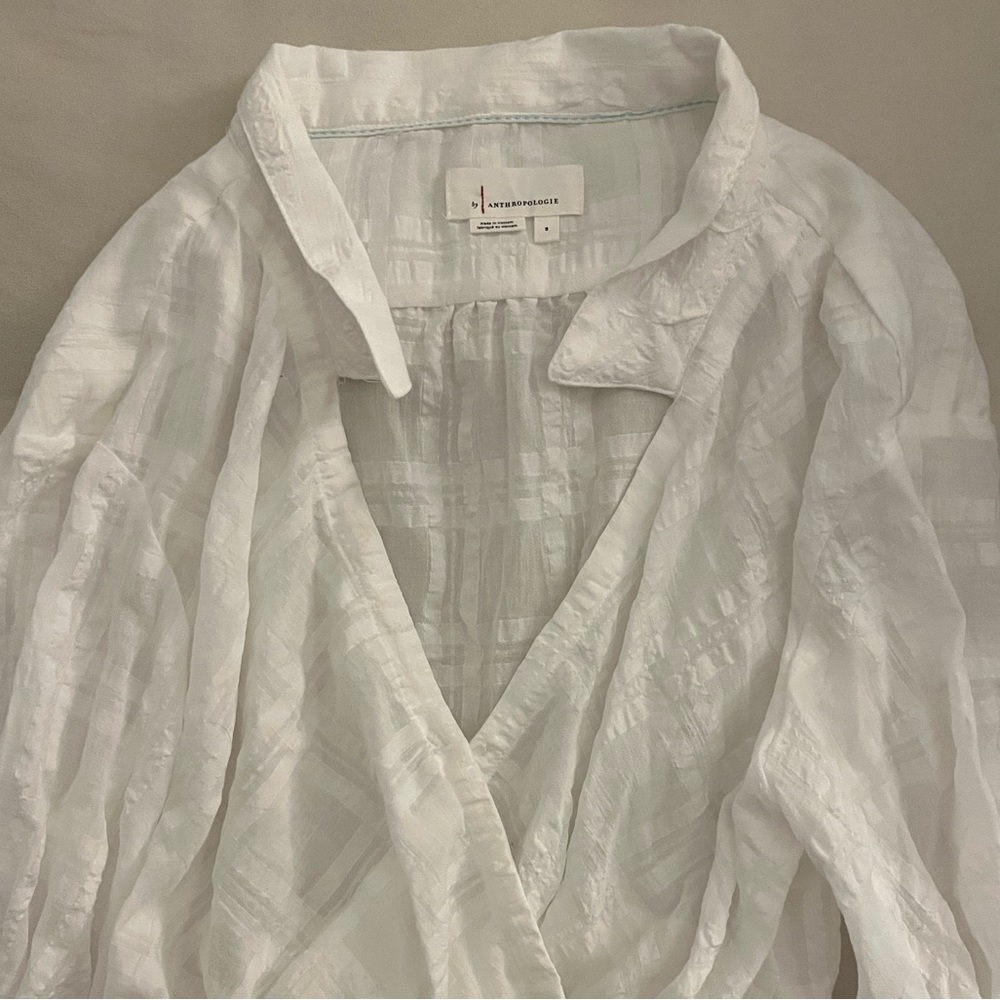 Anthropologie White Blouse